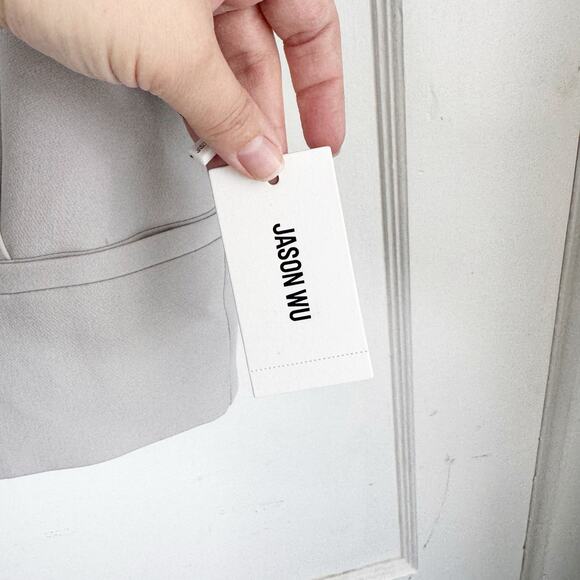 Jason Wu Light Gray Structured Button Front Vest Menswear NEW V-Neck Career S - Picture 5 of 10